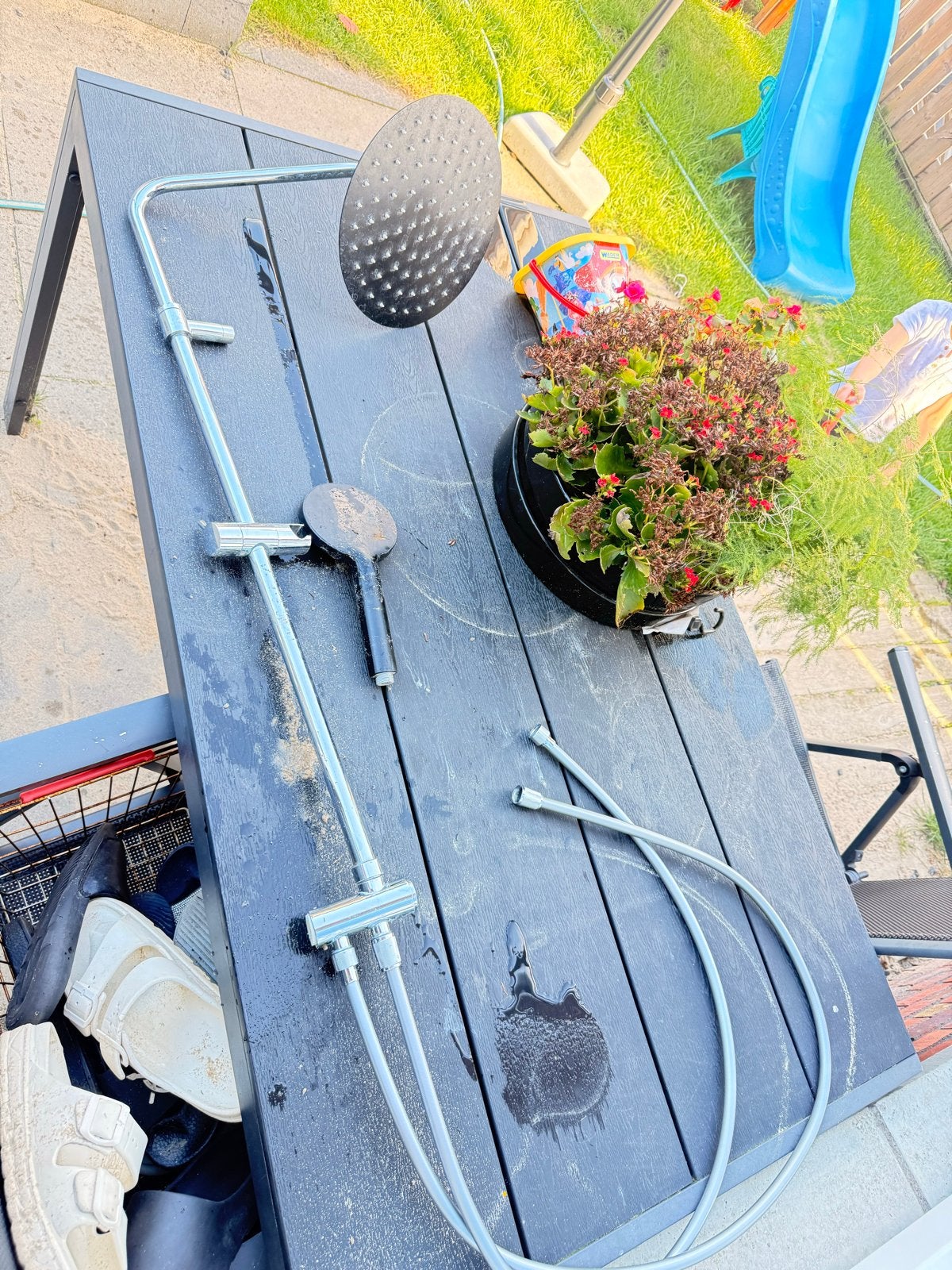 Sensea Regendouche set nieuwe doucheslangen, Doe-het-zelf en Verbouw, Ophalen, Gebruikt, Rvs, Douche