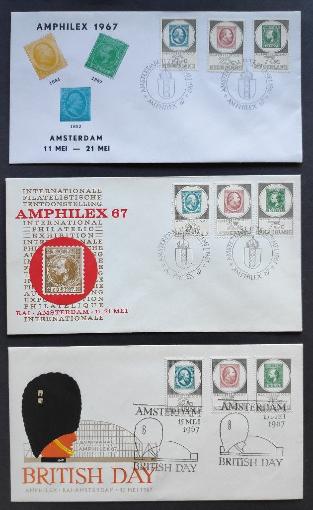Drietal enveloppen Amphilex 1967, Verzenden, Envelop