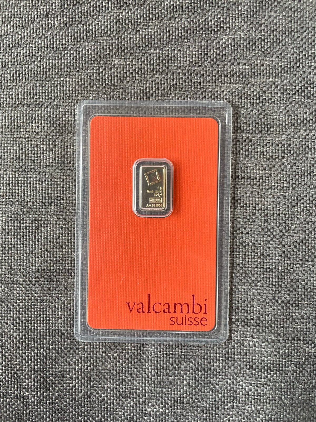 Valcambi Suisse 1 gram, Ophalen of Verzenden, Goud