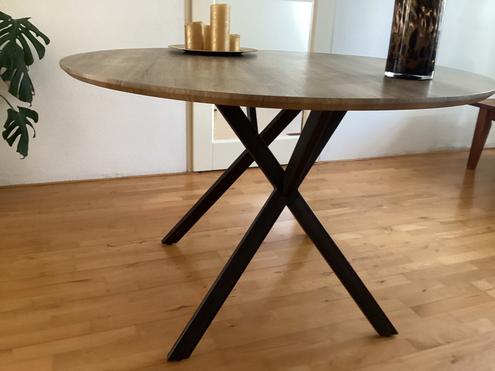 Ronde tafel, Ophalen, 100 tot 150 cm, Rond, Zo goed als nieuw