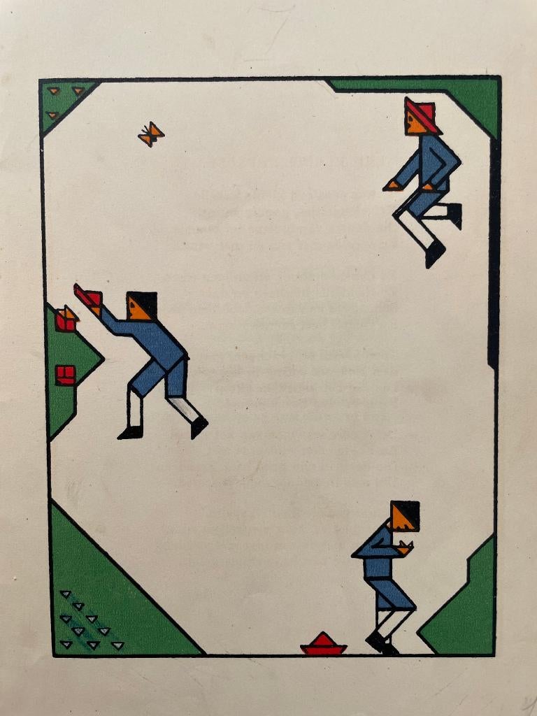 Lou Loeber, Gouden Vlinders, originele litho uit 1927. Nr.1, Antiek en Kunst, Ophalen of Verzenden