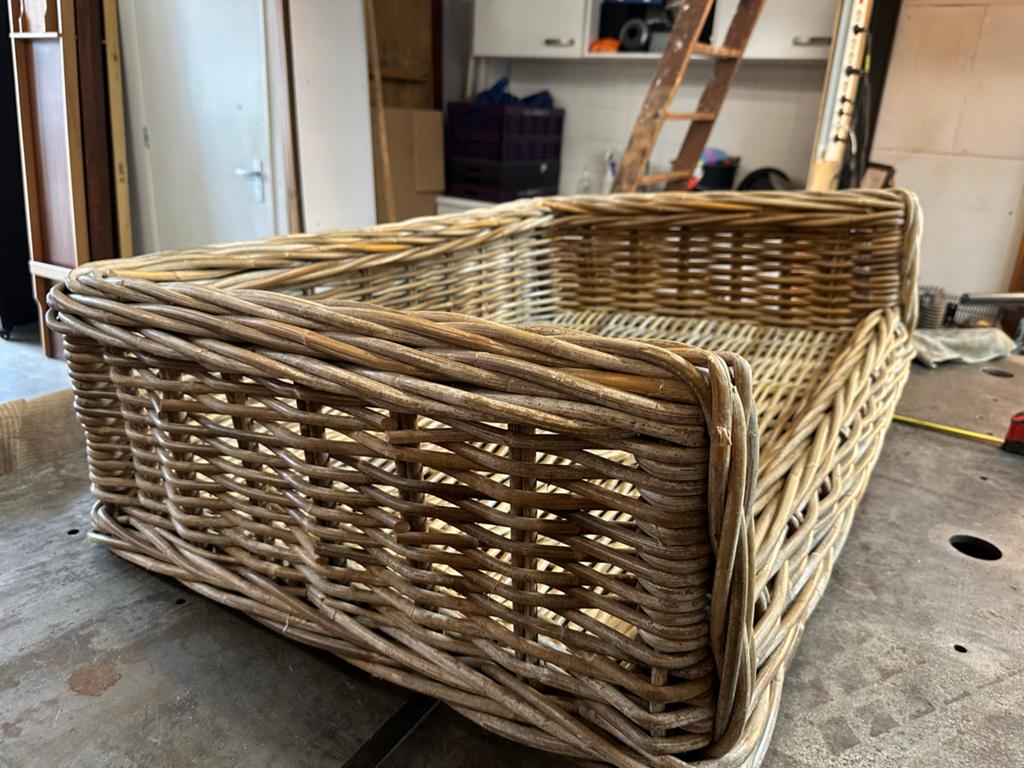 Hondenmand riet 90x60, Ophalen, Zo goed als nieuw, Riet