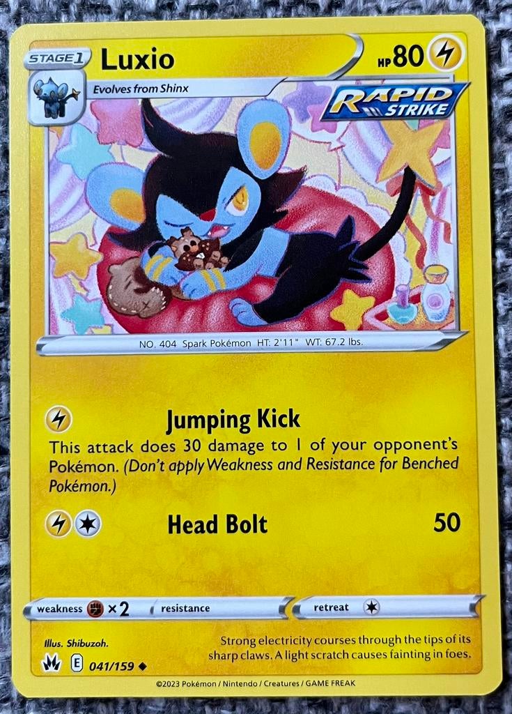 Pokémonkaart van Luxio (404) • Crown Zenith (041/159), Ophalen of Verzenden, Nieuw, Losse kaart