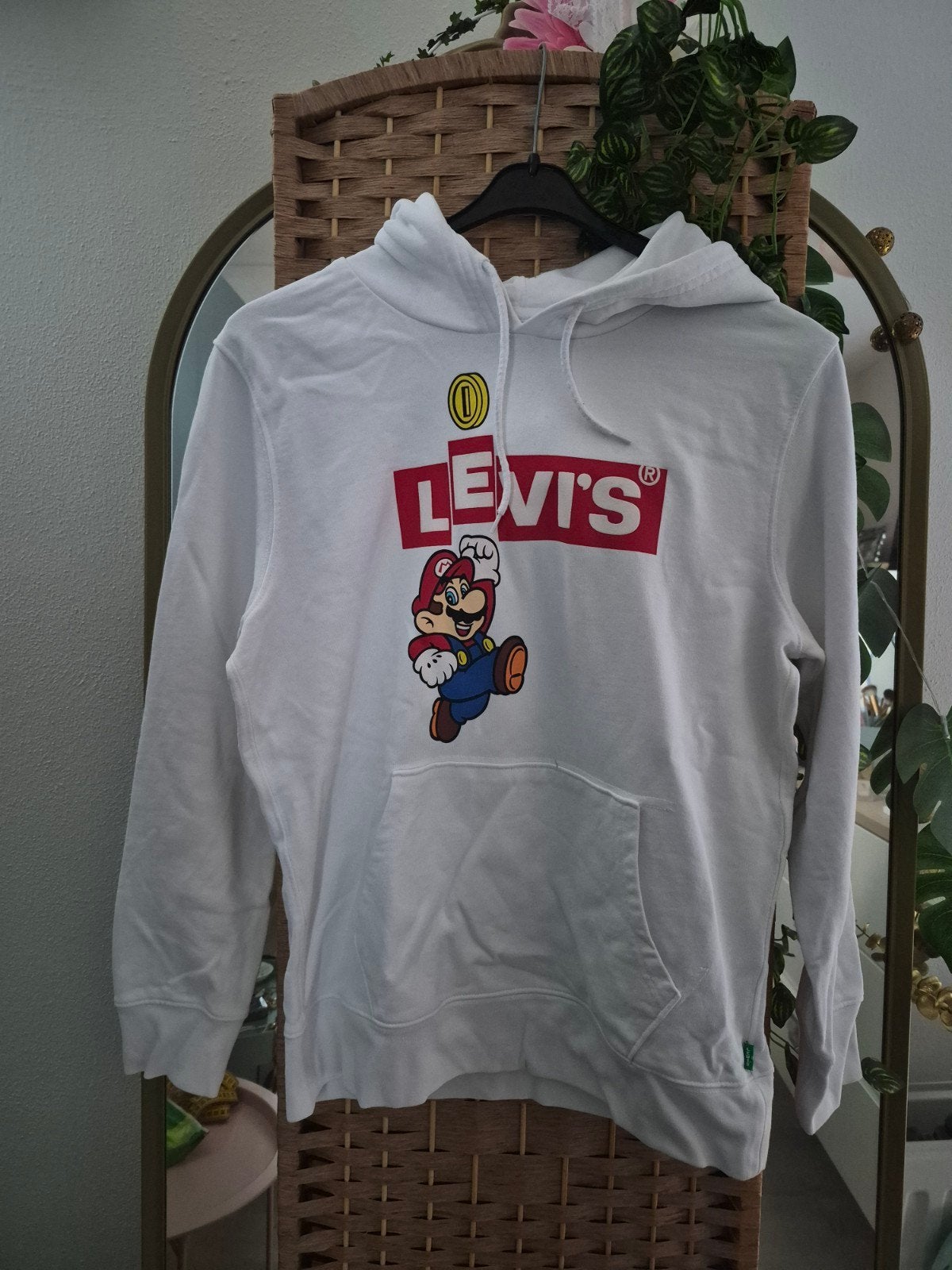 Levi's x Super Mario Hoodie - Wit - Maat XS, Levi's, Wit, Ophalen of Verzenden, Zo goed als nieuw