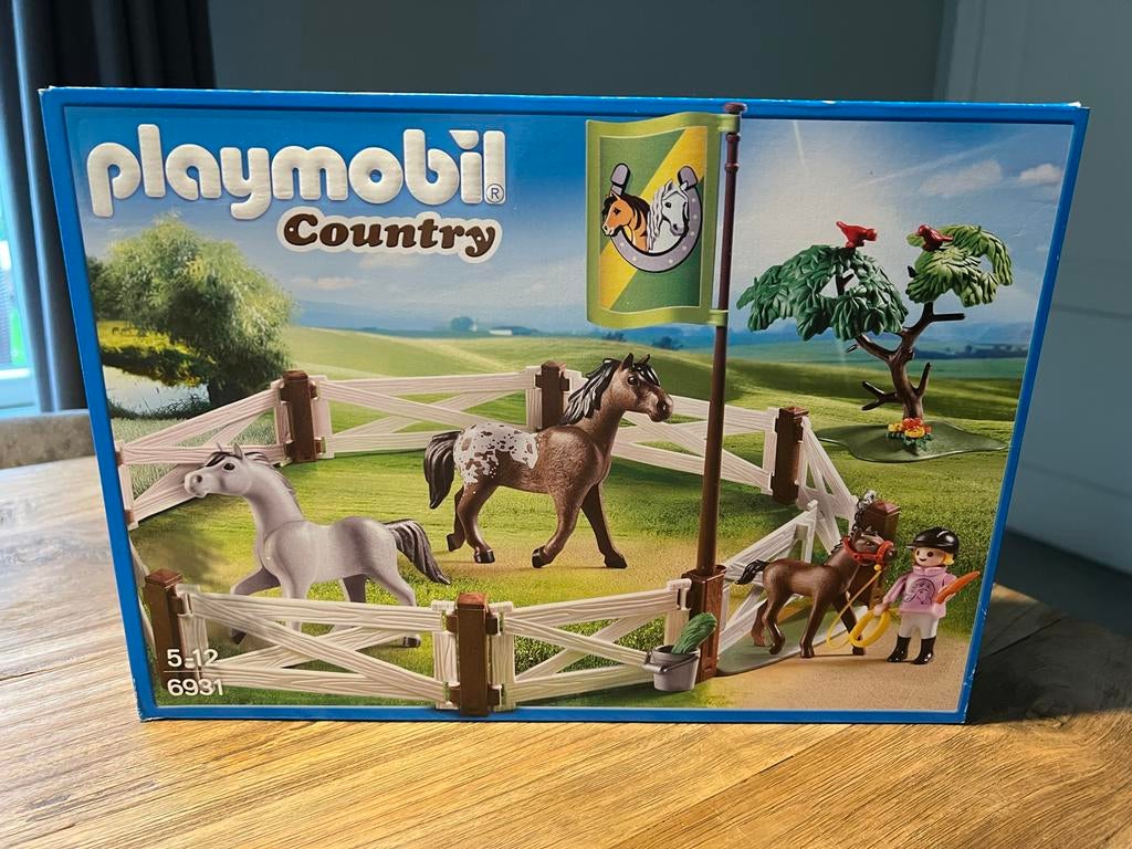 Playmobil Country Paardenwei met omheining 6931, Kinderen en Baby's, Speelgoed | Playmobil, Ophalen of Verzenden, Gebruikt, Complete set