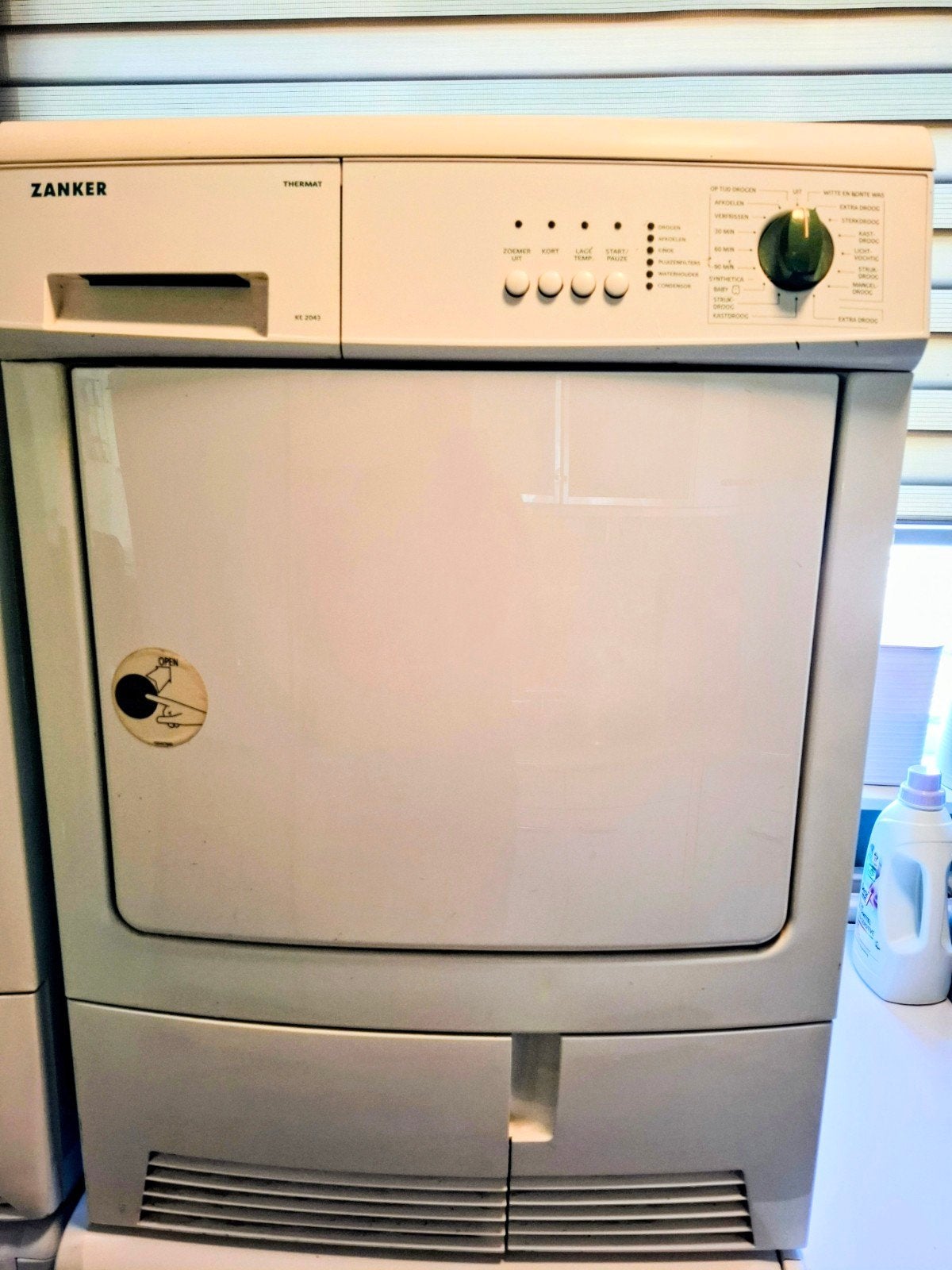 Nette Zanker Thermat condensdroger 7 kg, Witgoed en Apparatuur, Ophalen, 6 tot 8 kg, Zo goed als nieuw, Voorlader