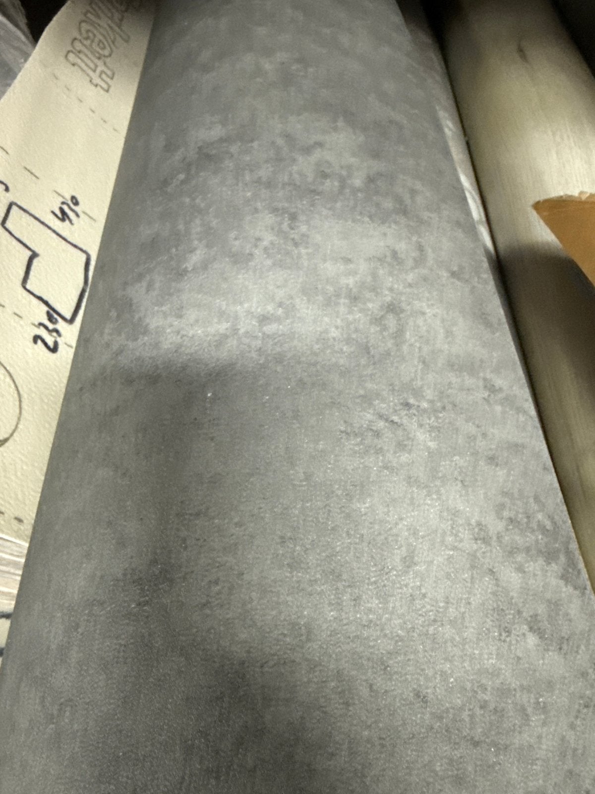 Dik vinyl Novilon betonlook 78 anti slip rug 6,50x4m, Ophalen, 25 tot 50 m², Grijs, Vinyl