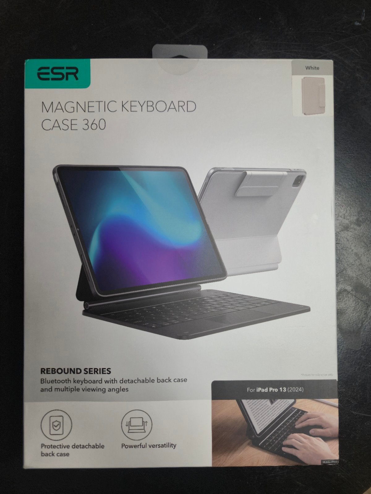 ESR Rebound Magnetisch Toetsenbord hoes v iPad Pro 13 (20, Computers en Software, Apple iPads, Overige modellen, Wit, Nieuw, Ophalen of Verzenden