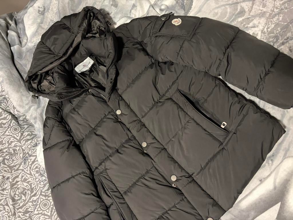 Moncler jas, Kleding | Heren, Jassen | Winter, Ophalen, Zo goed als nieuw, Maat 52/54 (L), Zwart