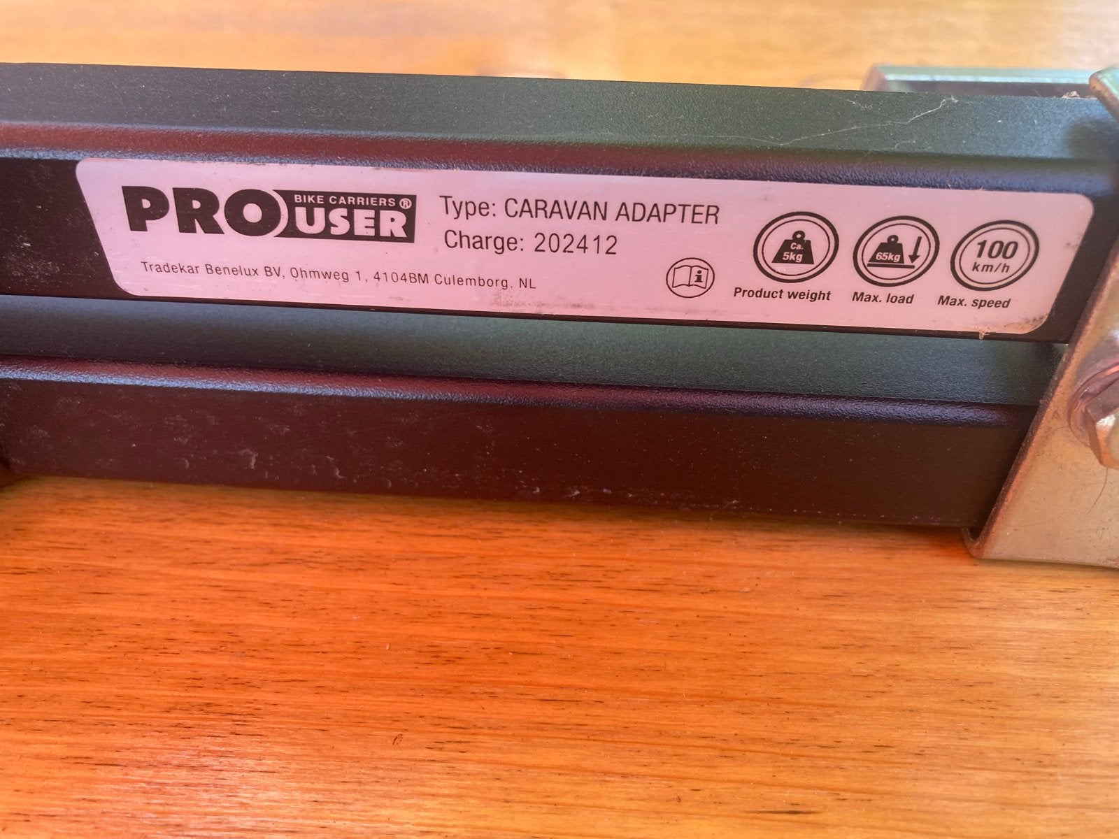 ProUser Caravan Adapter voor Fietsendrager, Ophalen, Zo goed als nieuw