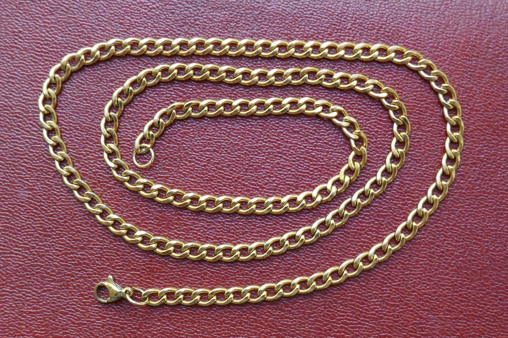 Goud vergulde ketting, Verzenden, Nieuw, Goud, Overige materialen