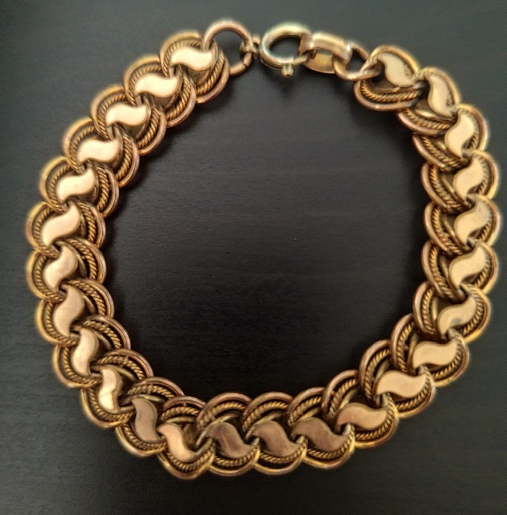 Antieke armband goud doublé, Sieraden, Tassen en Uiterlijk, Ophalen, Goud, Armband