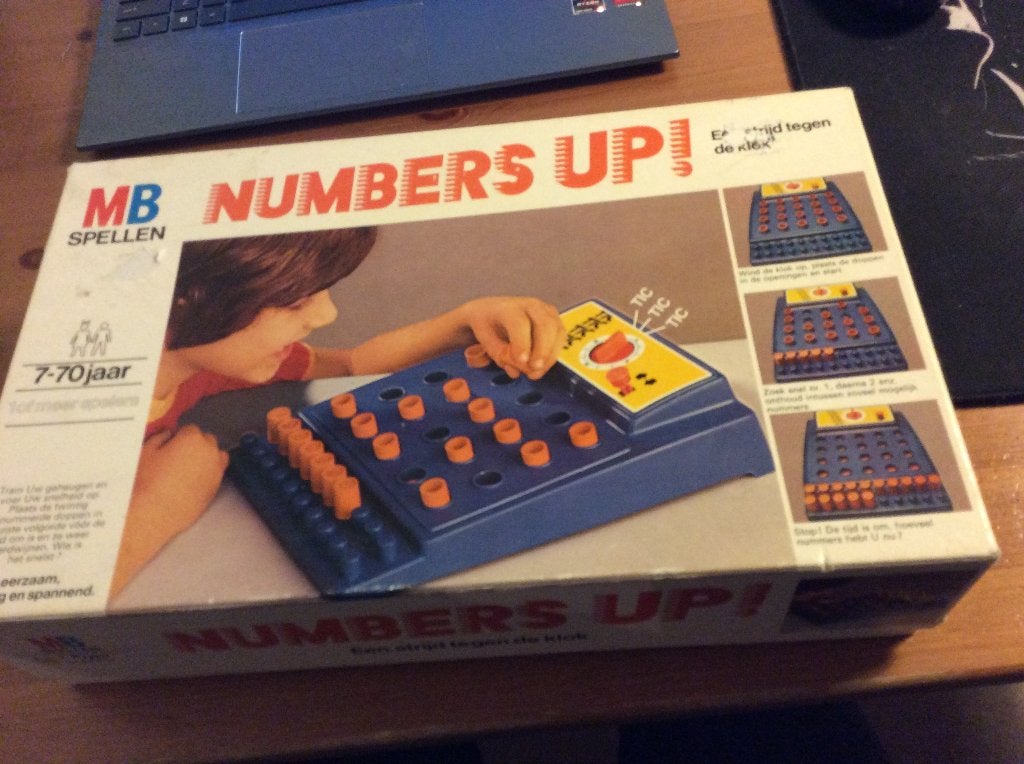 Numbers Up! Vintage spel van MB uit 1977, Ophalen of Verzenden, Gebruikt, MB