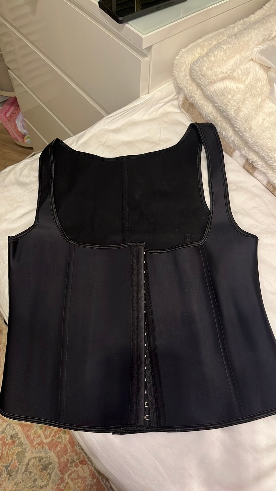 Waisttrainer met rug, Ophalen of Verzenden, Zo goed als nieuw, Zwart, Korte mouw