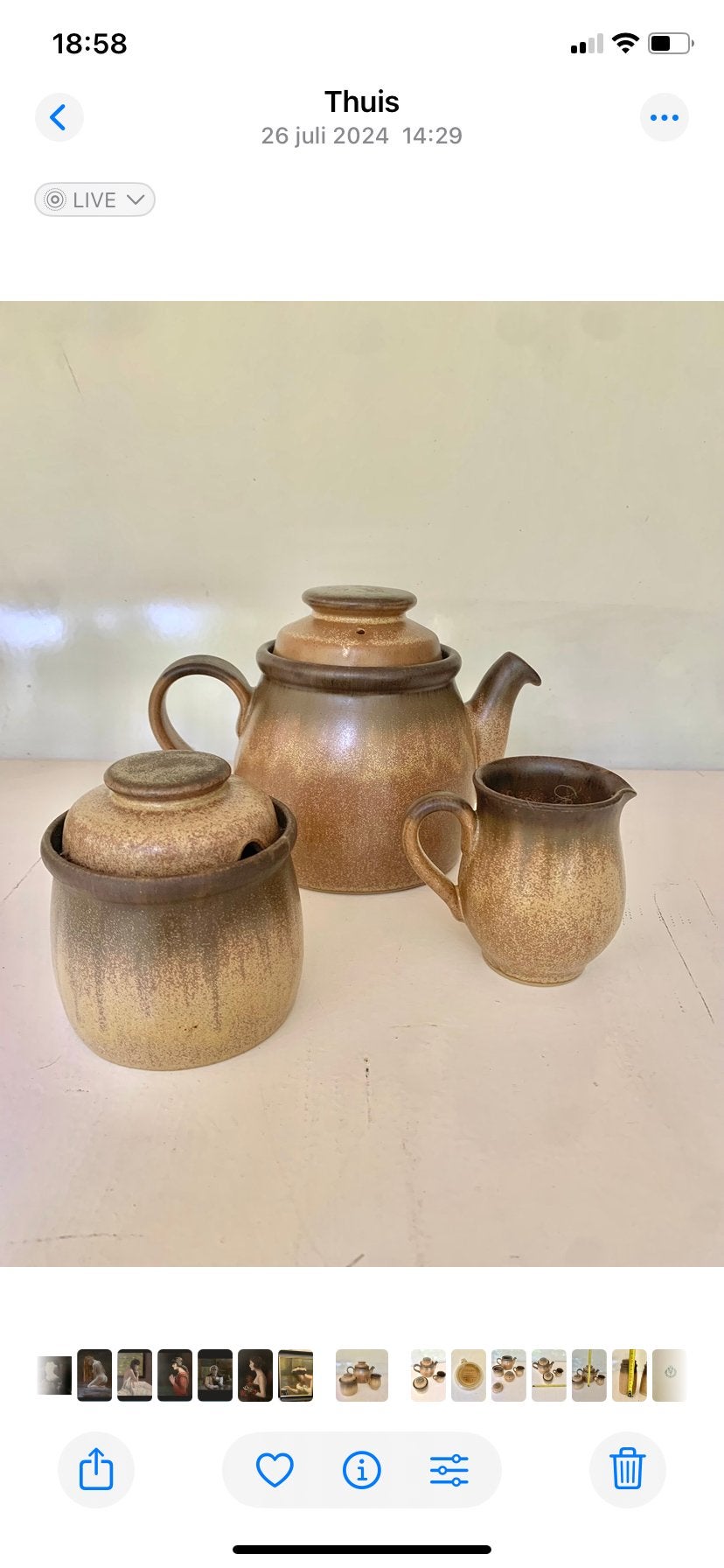 Vintage Denby Koffie/Thee Melk en Suiker Set, Antiek en Kunst, Ophalen of Verzenden