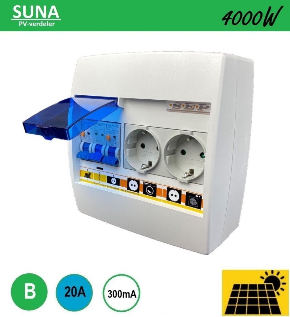 PV verdeler SUNA 4000W ALA B20 300mA 2x WCD, Verzenden, Nieuw