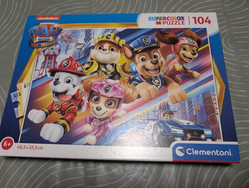 Paw patrol puzzel 104 stukjes, Ophalen of Verzenden, Minder dan 500 stukjes, Zo goed als nieuw