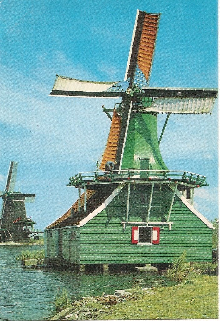 Ansichtkaart Zaanse Schans Molen 'De Huisman' Zaandam, Ophalen of Verzenden, 1980 tot heden, Gelopen, Noord-Holland