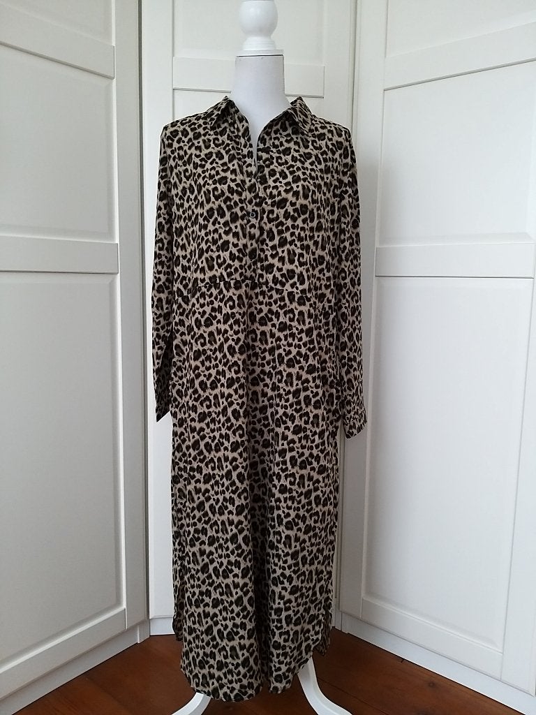 Smashed Lemon nieuwe panter leopard blouse jurk XL 42, Kleding | Dames, Beige, Maat 46/48 (XL) of groter, Nieuw, Ophalen of Verzenden
