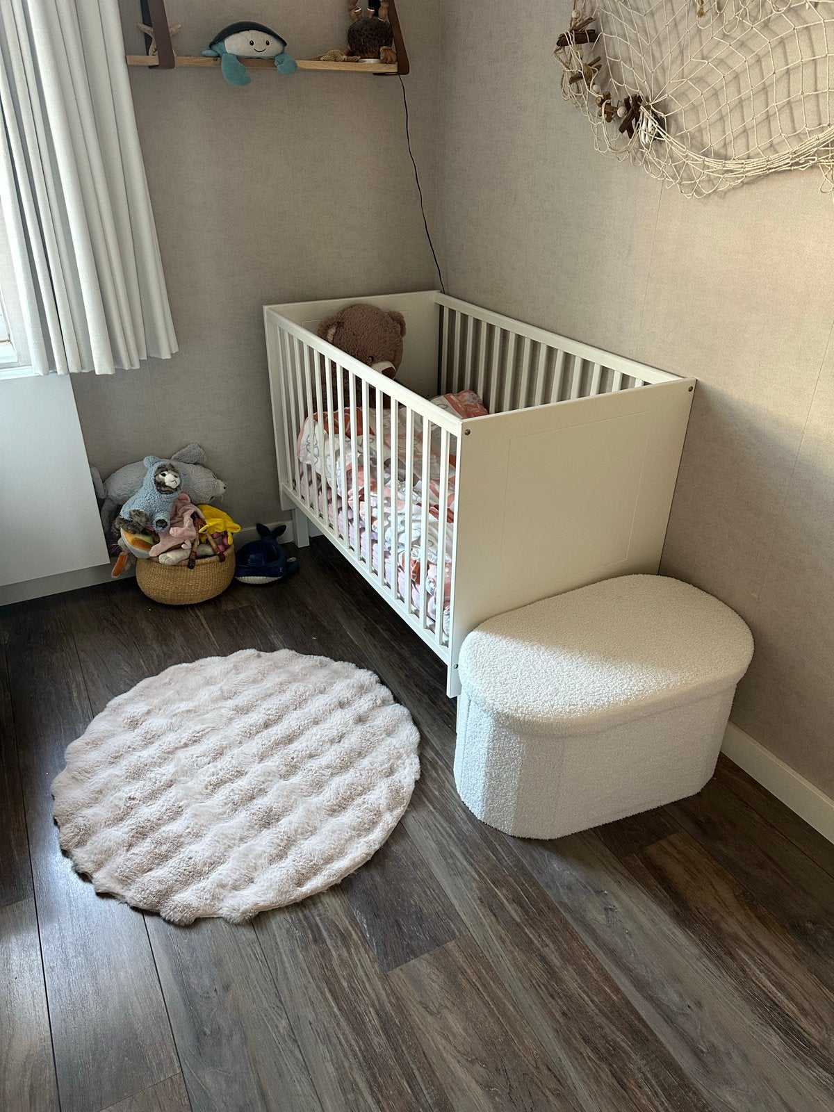 Bambam Ledikant, Commode en Wandkast Set, Gebruikt, 70 tot 85 cm, Lattenbodem, 140 tot 160 cm