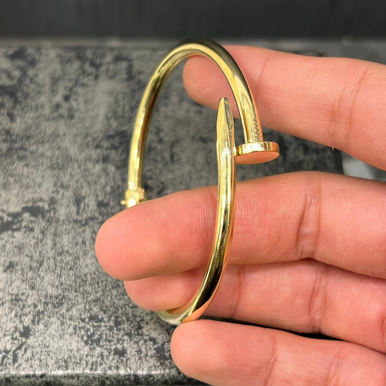 14 karaat gouden armband spijker model, Ophalen of Verzenden, Nieuw, Goud