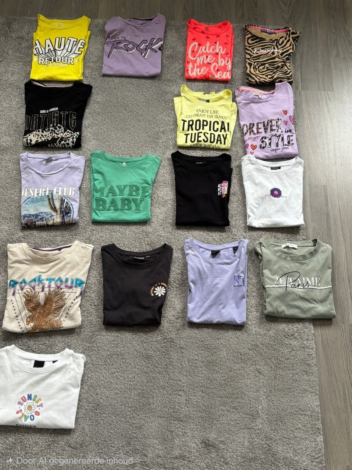 Pakket T-shirtjes maat 158 - 164, Kinderen en Baby's, Kinderkleding | Maat 158, Meisje, H&M, Ophalen of Verzenden, Zo goed als nieuw