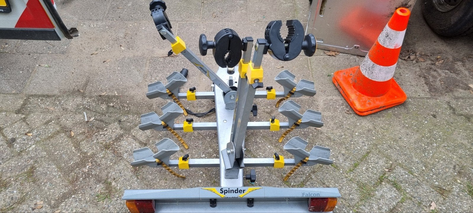 Spinder Falcon trekhaak fietsendrager voor 3 fietsen, Auto diversen, Ophalen, Gebruikt, Trekhaakdrager