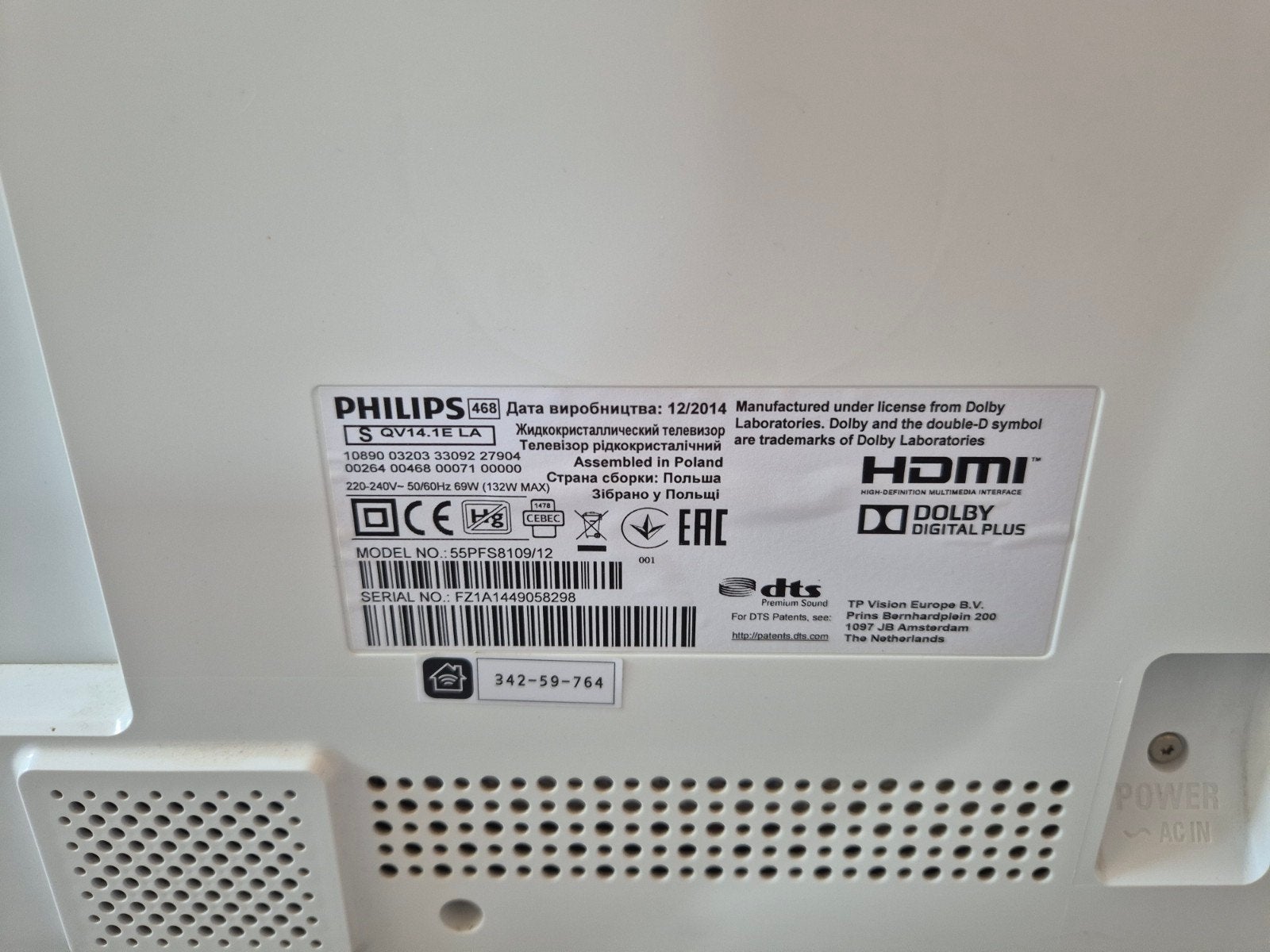 Defecte Philips TV - Problemen na fabrieksinstellingen, Ophalen