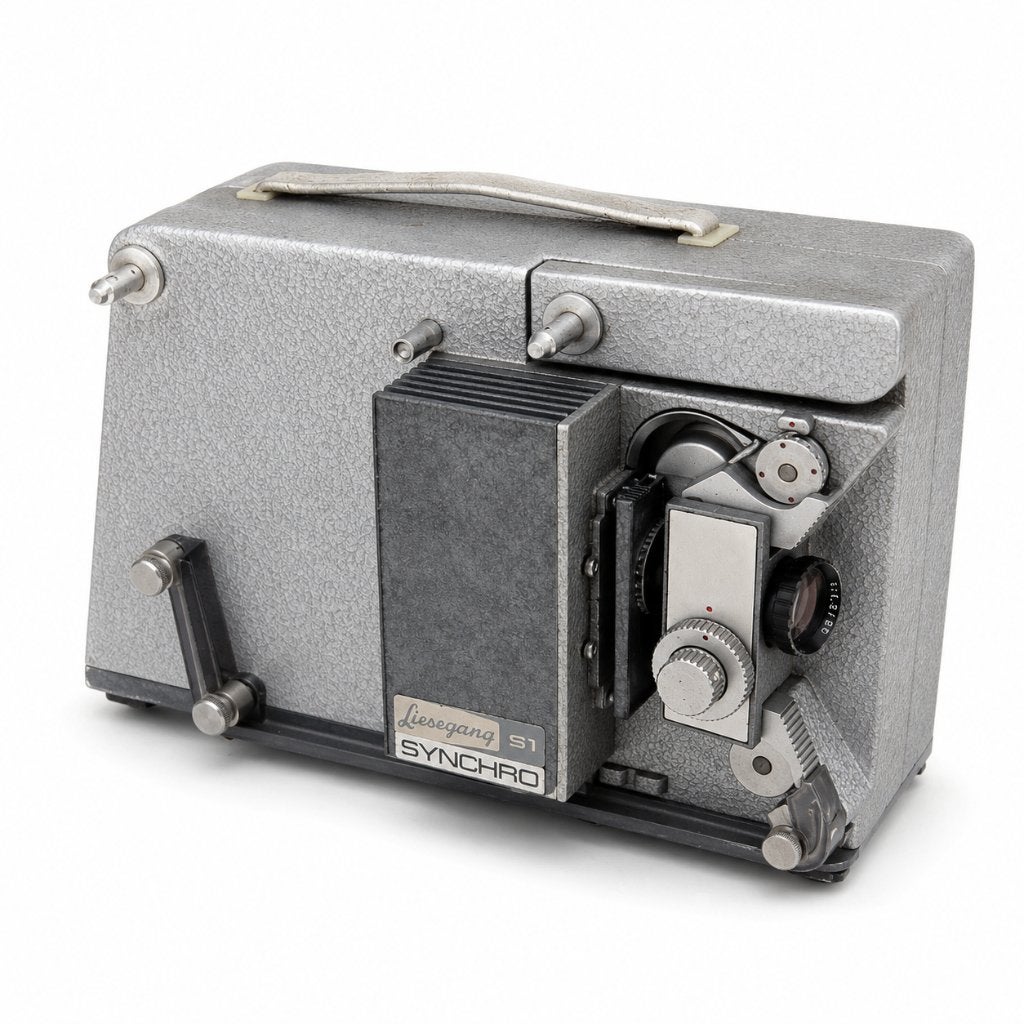Vintage Liesegang S1 Synchro 8mm Filmprojector + koffer, Gebruikt, ., Ophalen of Verzenden, .