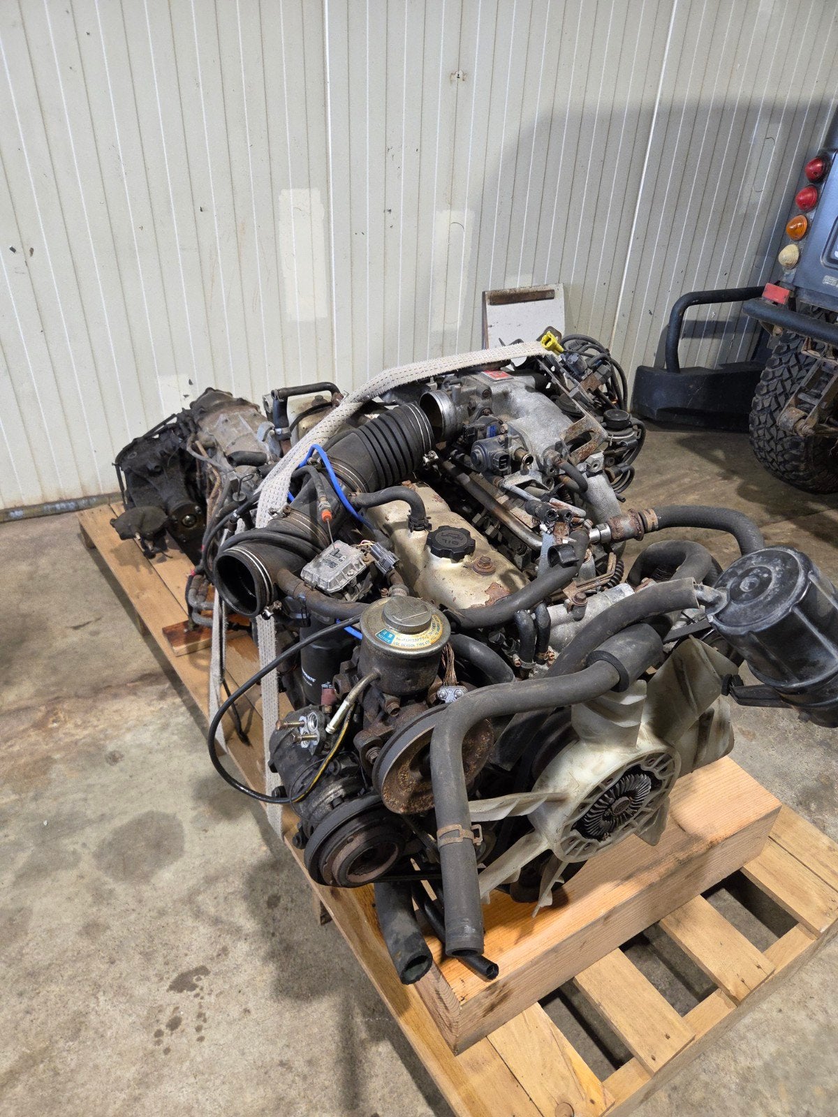 Toyota 3fe motor en bakken automaat landcruiser benzine, Ophalen, Toyota