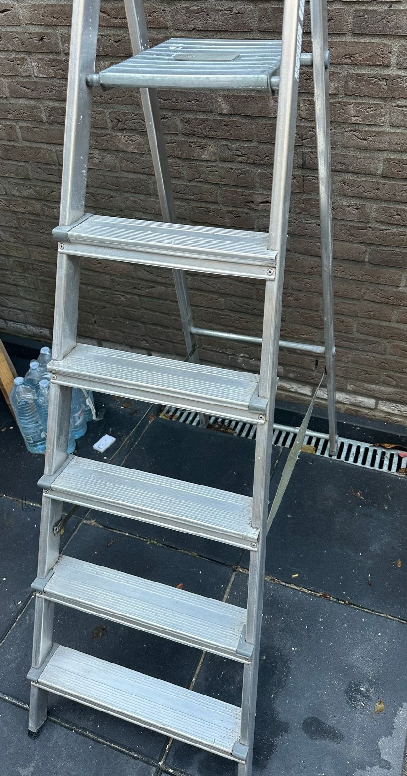 Aluminium trap met 6 treden - Gebruikt, goede staat, Ophalen, Gebruikt, Trap, Minder dan 2 meter