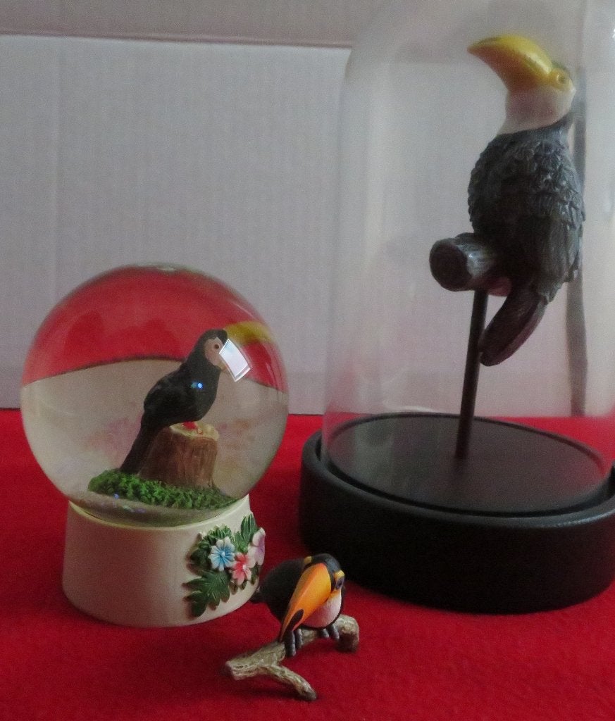 Decoratie plastic vogel toekans, Ophalen, Gebruikt