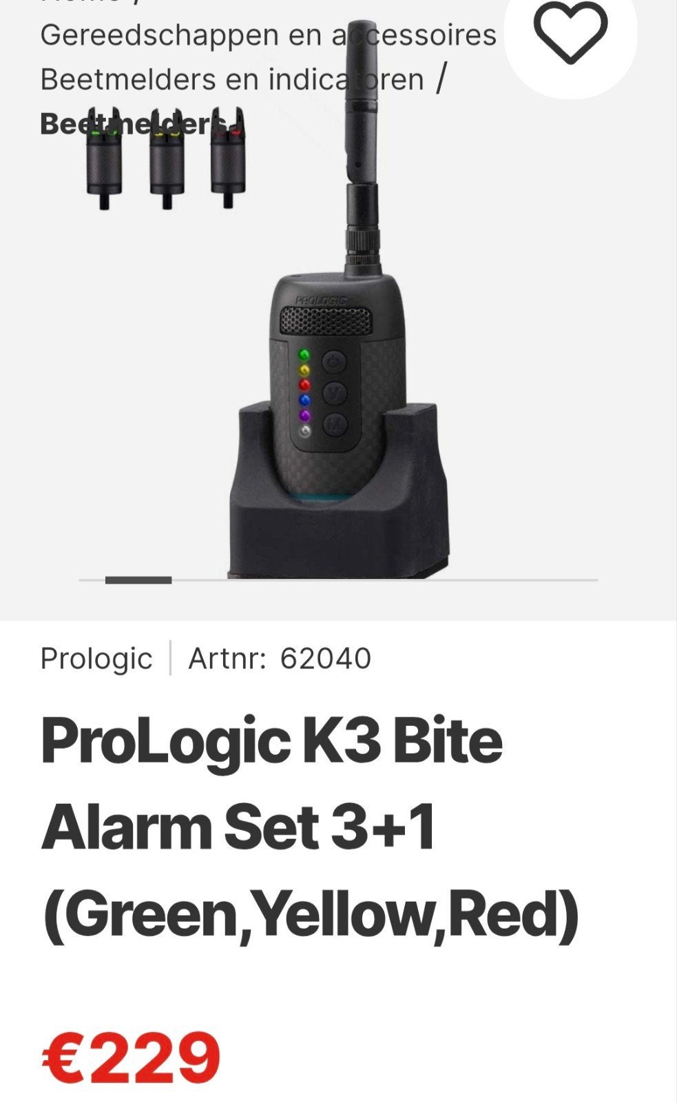 Prologic K3 Bite Alarm Set 3+1 (Groen, Geel, Rood), Ophalen, Zo goed als nieuw, Overige typen