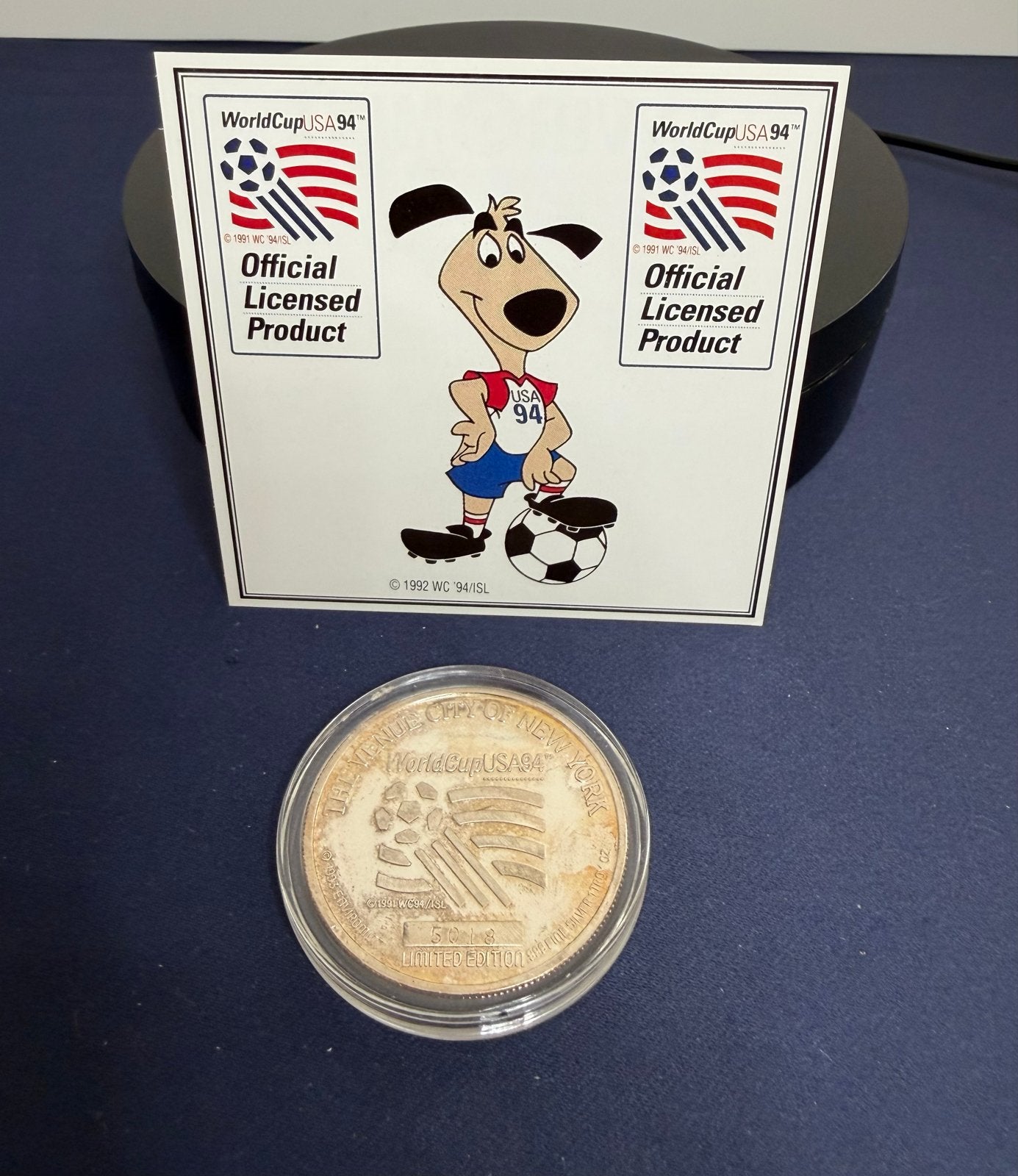 Zilveren WK 1994 Munt – New York edition 5018/25000, Ophalen of Verzenden, Zilver, Buitenland