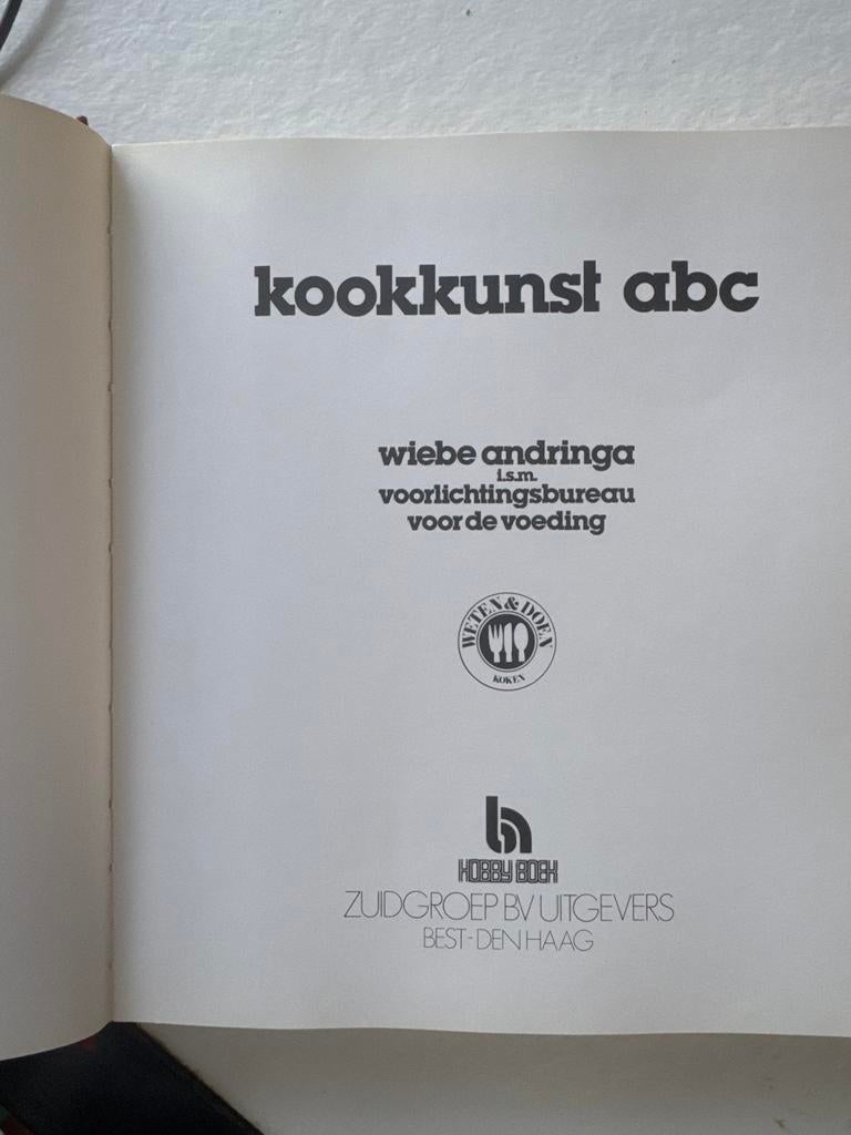 Kookkunst ABC - Wiebe Andringa, Boeken, Kookboeken, Gelezen, Voorgerechten en Soepen, Overige gebieden, Gezond koken, Ophalen of Verzenden