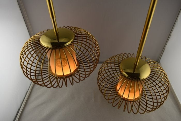 Decoratieve Japanse Sphere Hanglampen (2)- Aluminium, Metaal, Ophalen, Gebruikt, Metaal, Japans, Decoratief