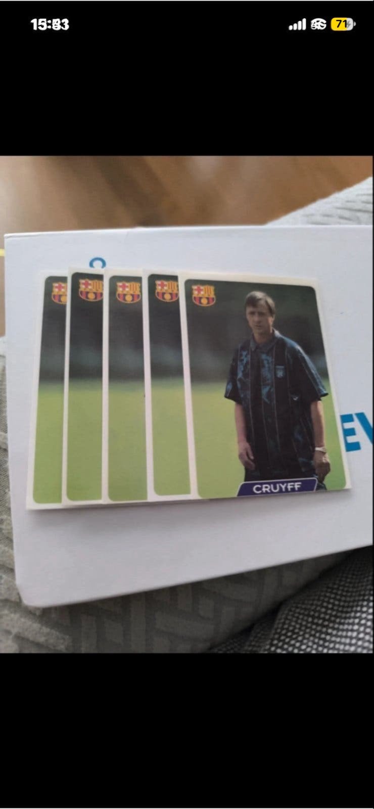 Voetbalkaartjes Johan Cruyff - FC Barcelona, Verzamelen, Ophalen of Verzenden, Gebruikt, Buitenlandse clubs, Spelerskaart