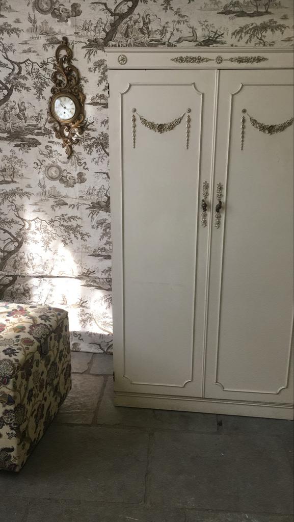 vintage kledingkast Hollywood Regency kast met hang-gedeelte, Ophalen, Gebruikt, Barok mid century hollywood regency stylish glamour