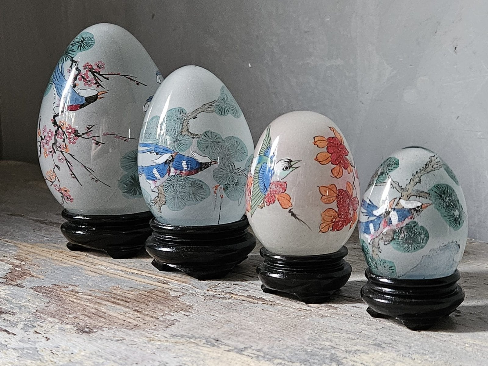 Set handbeschilderde Chinese glaseieren, Antiek en Kunst, Curiosa en Brocante, Verzenden