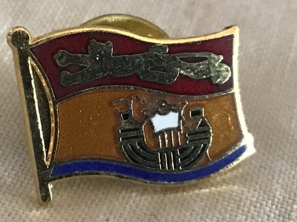 Pin New Brunswick Flag Ship Lion Passant Coat Arms Canada, Ophalen of Verzenden, Zo goed als nieuw, Stad of Land, Speldje of Pin