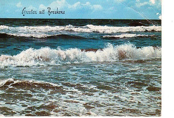 Ansichtkaart	Breskens	Zee, Verzenden, 1960 tot 1980, Gelopen, Zeeland
