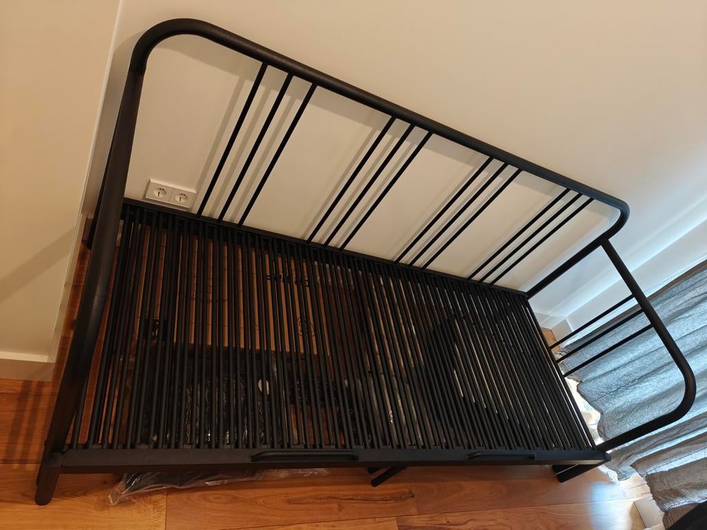 Ikea Fyresdal bedframe, zwart, 80x200 cm, Eenpersoons, Zwart, Ophalen of Verzenden, Zo goed als nieuw