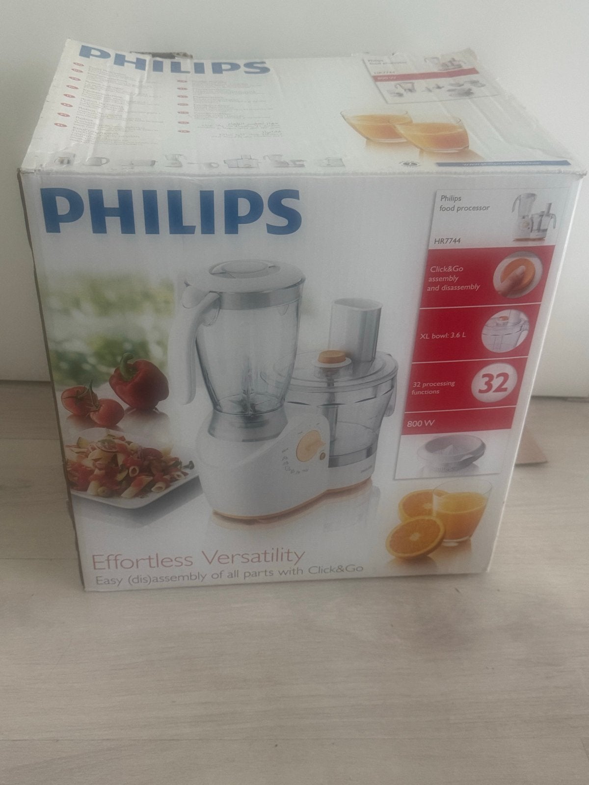 Philips HR7744 Foodprocessor - Nieuw in doos, Witgoed en Apparatuur, Keukenmixers, Nieuw, 3 snelheden of meer, Ophalen of Verzenden