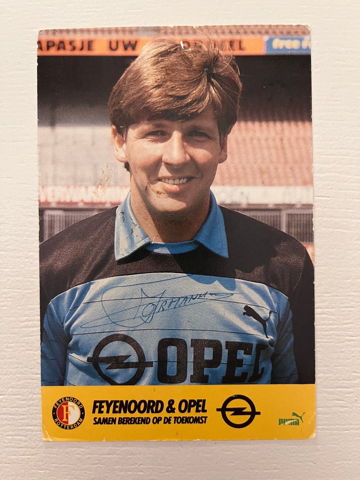 Feyenoord spelerskaart Formannoy met handtekening, Verzamelen, Ophalen of Verzenden, Zo goed als nieuw, Feyenoord, Spelerskaart