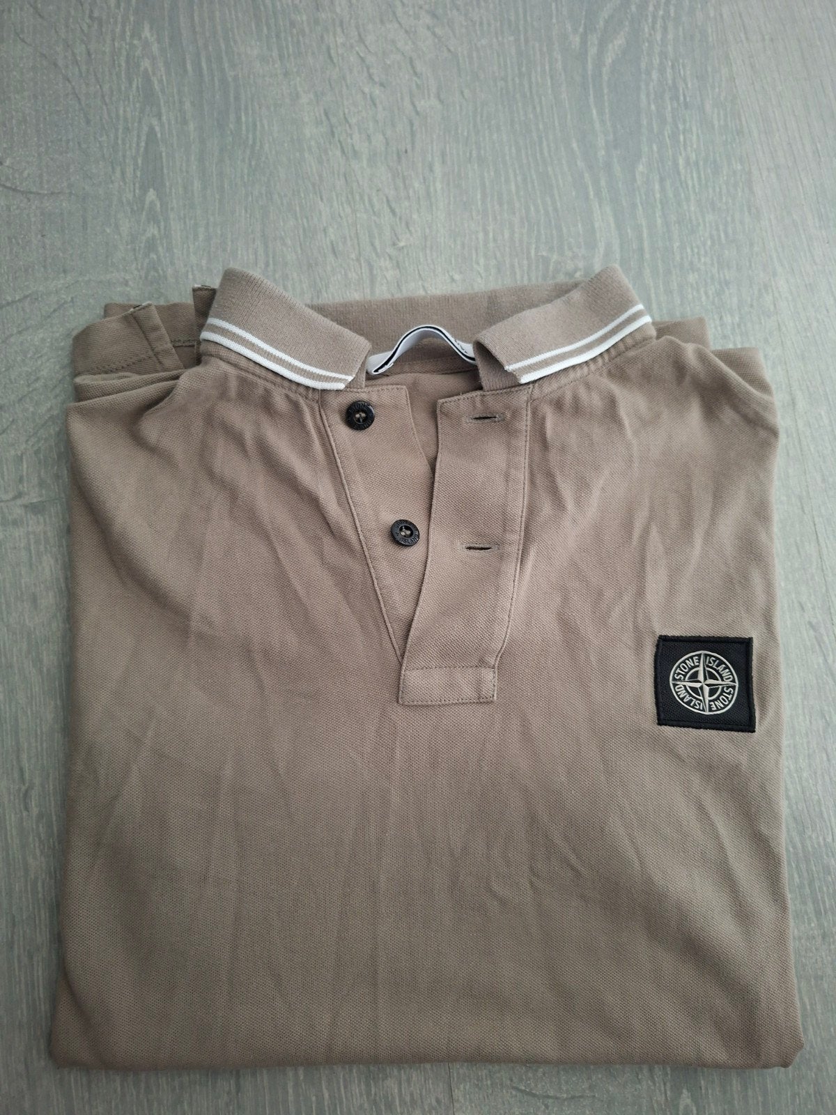 stone island polo echt, Ophalen, Beige, Maat 46 (S) of kleiner, Stone Island