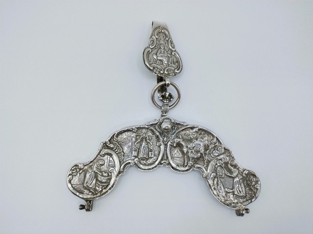 Zilveren tasbeugel met tashaak, R. Tania, Leeuwarden, 1790, Verzenden, Dames