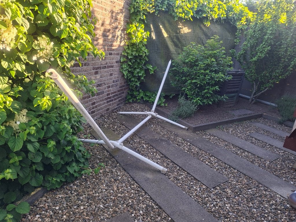 Hangmat op standaard, Tuin en Terras, Hangmatten, Ophalen, Zo goed als nieuw, Met standaard, Eenpersoons