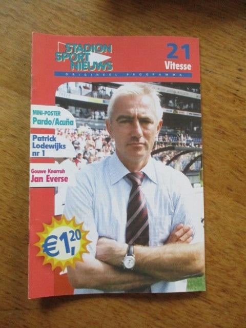 Programmaboekje 21 Feyenoord - Vitesse 12 april 2003, Boeken, Ophalen of Verzenden, Gelezen, Watersport en Hengelsport