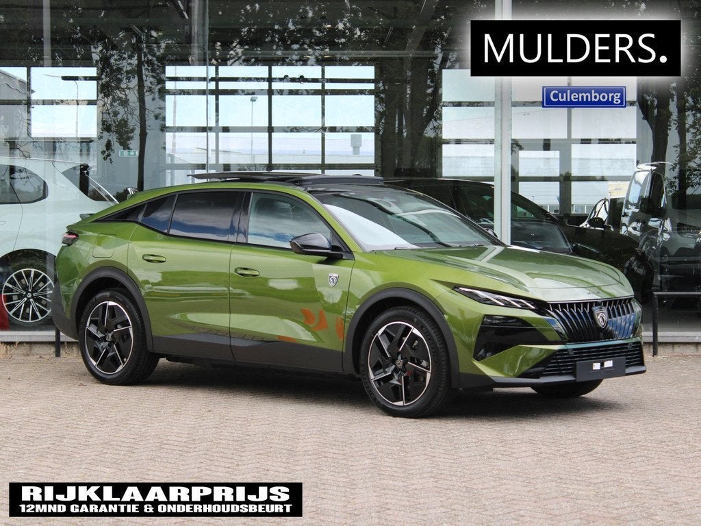 Peugeot e-408 GT Exclusive 58 kWh | Leder/Panoramadak/Focal/, 12 maanden, 213 pk, 375 min, Nieuw