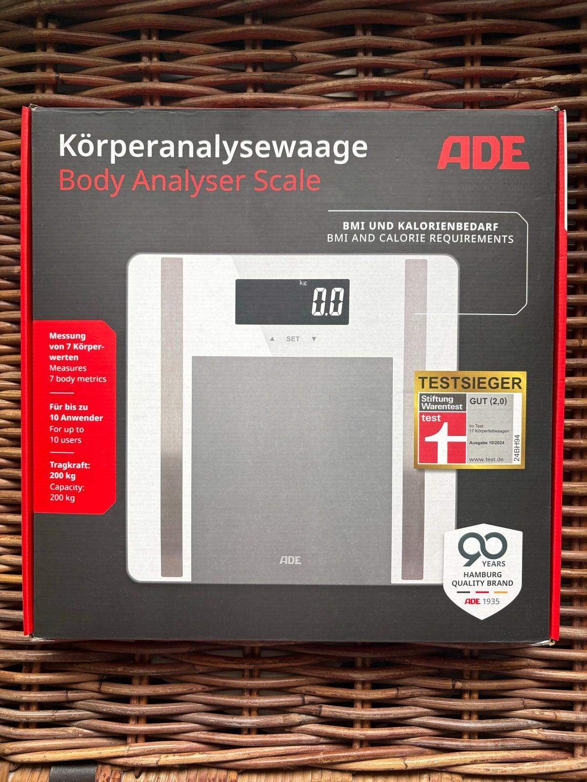 ADE Lichaamsanalyseweegschaal - Nieuw in doos, Witgoed en Apparatuur, Weegschalen, Ophalen, 1 tot 500 gram, Nieuw, 100 kg of meer